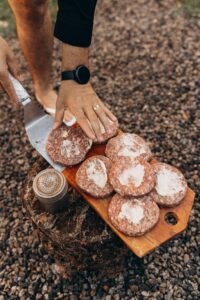 shaping homemade burgers