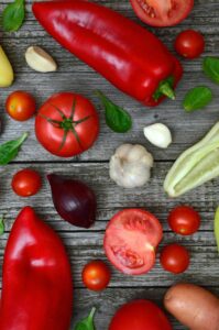 vegetables can be cooked on a cast iron griddle